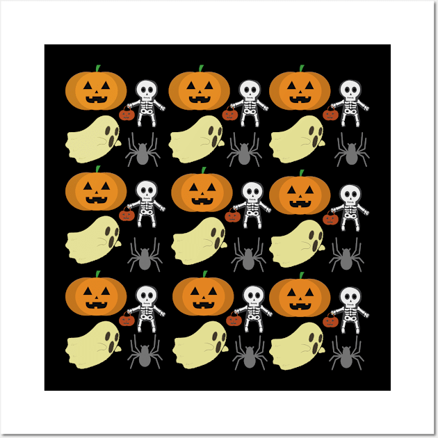 Halloween Pumpkins Ghosts Skeletons Spiders Trick or Treat T-shirt Mug Coffee Mug Apparel Hoodie Sticker Tote bag Phone case Gift T-Shirt Wall Art by Orchyd